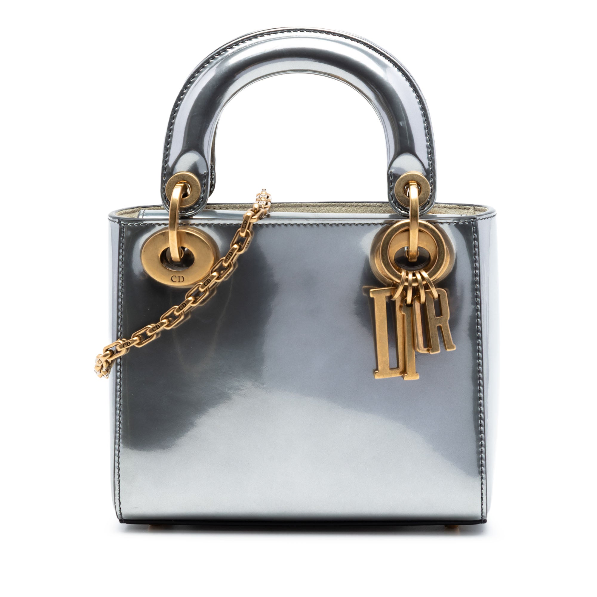 Mini Metallic Patent Lady Dior - Image 1