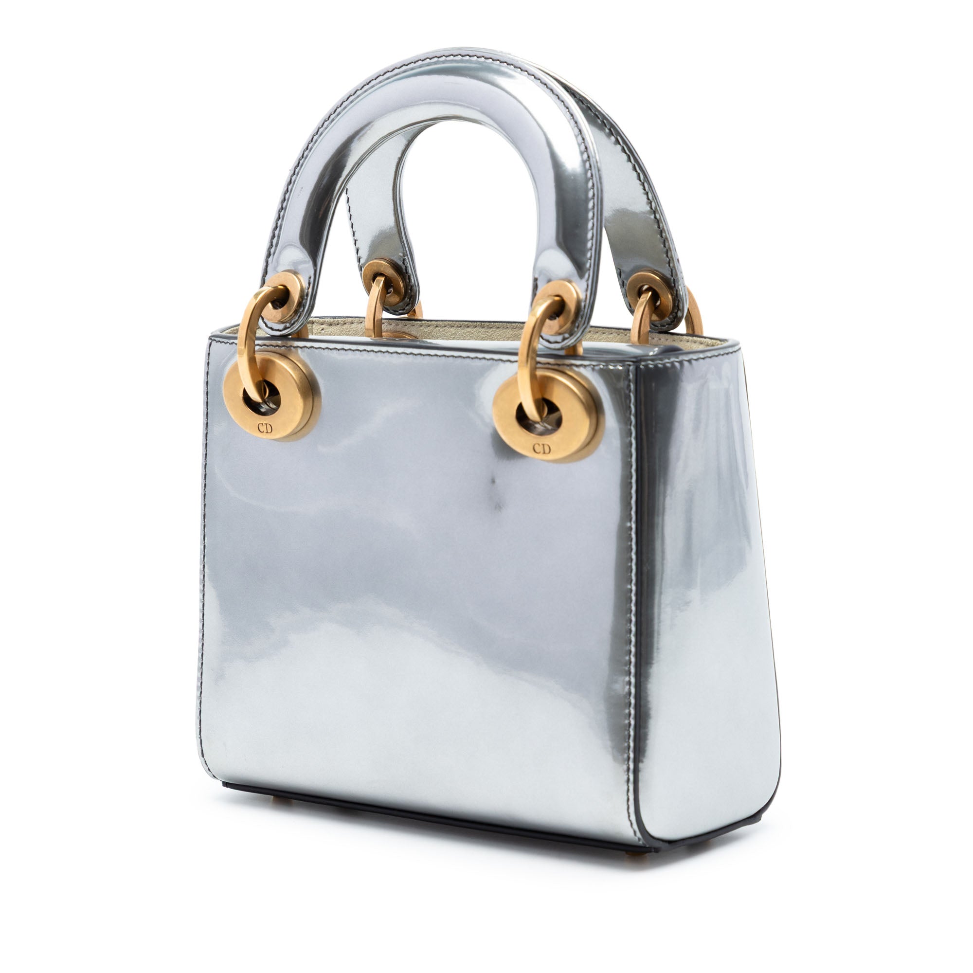 Mini Metallic Patent Lady Dior - Image 2