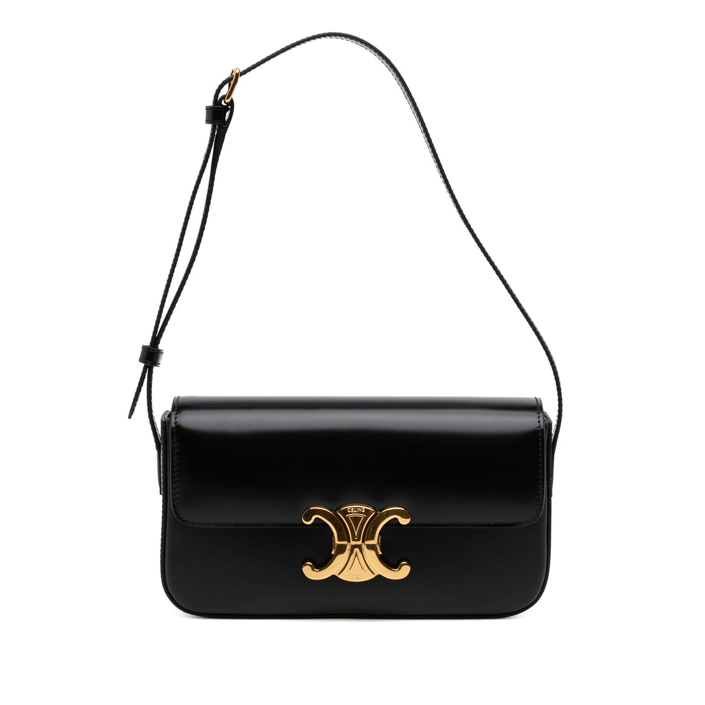 Shiny Calfskin Triomphe Claude Shoulder Bag - Image 1