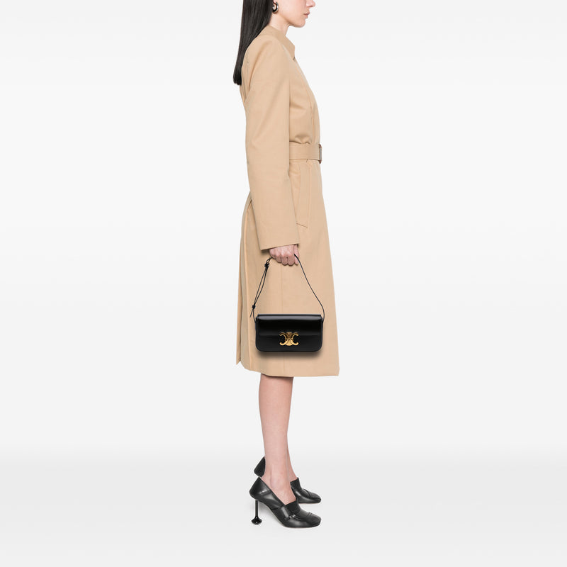 Shiny Calfskin Triomphe Claude Shoulder Bag - Image 6