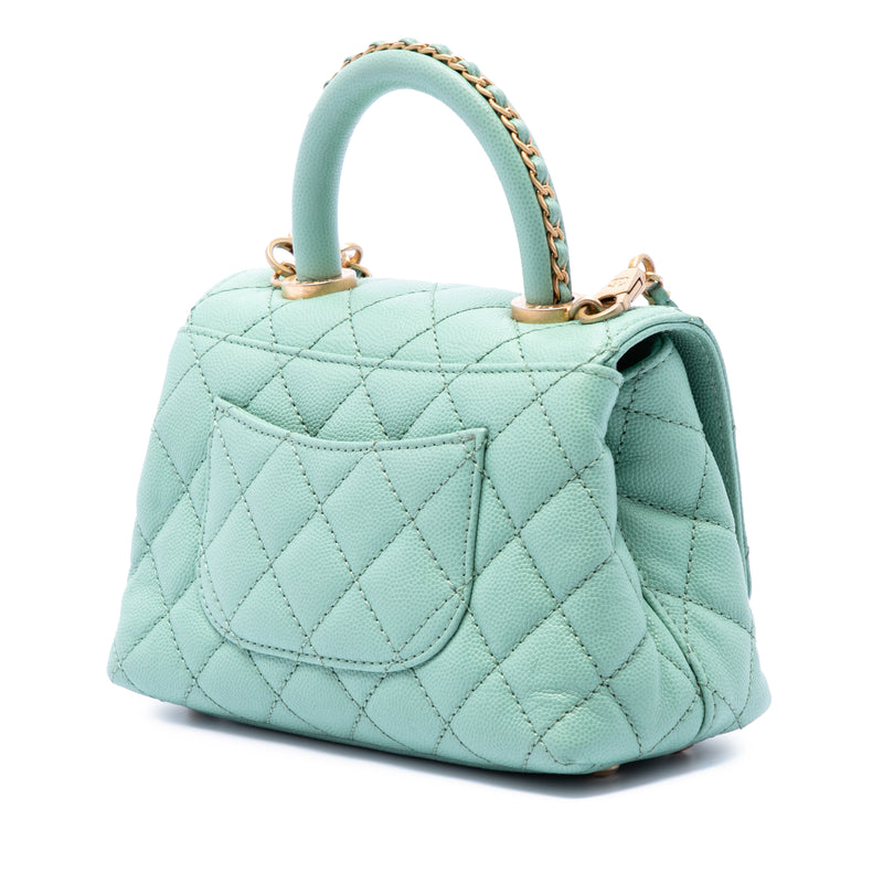 Extra Mini Quilted Caviar Coco Top Handle Bag - Image 2