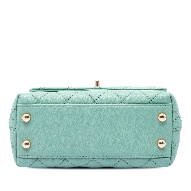 Extra Mini Quilted Caviar Coco Top Handle Bag - Image 3