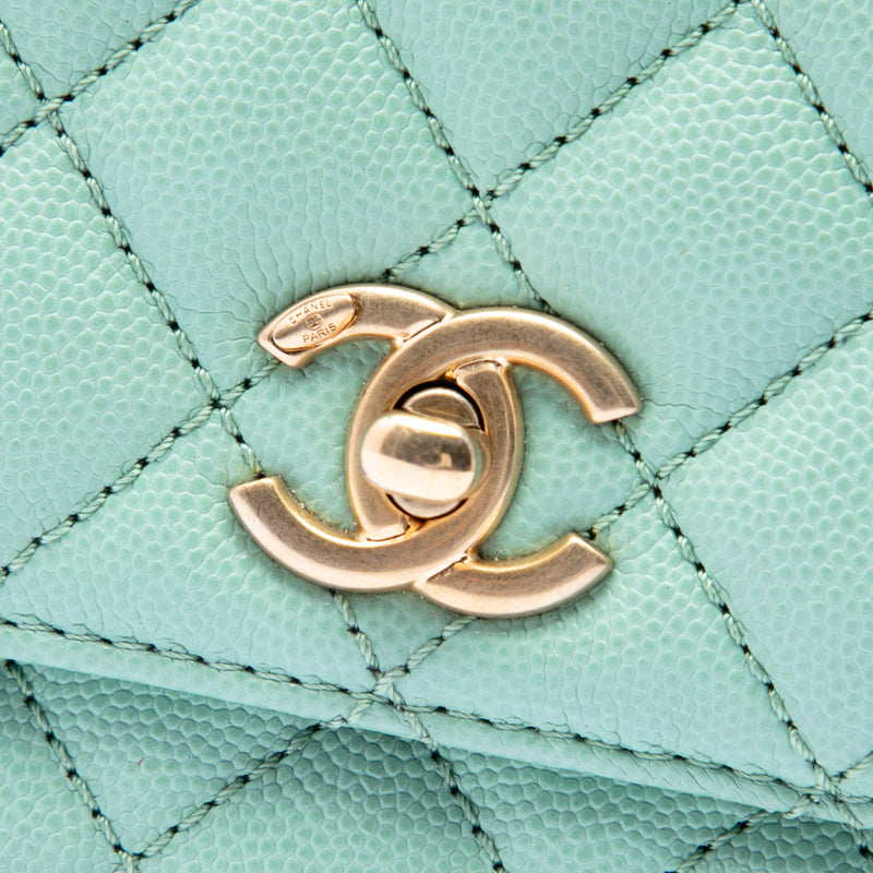 Extra Mini Quilted Caviar Coco Top Handle Bag - Image 5