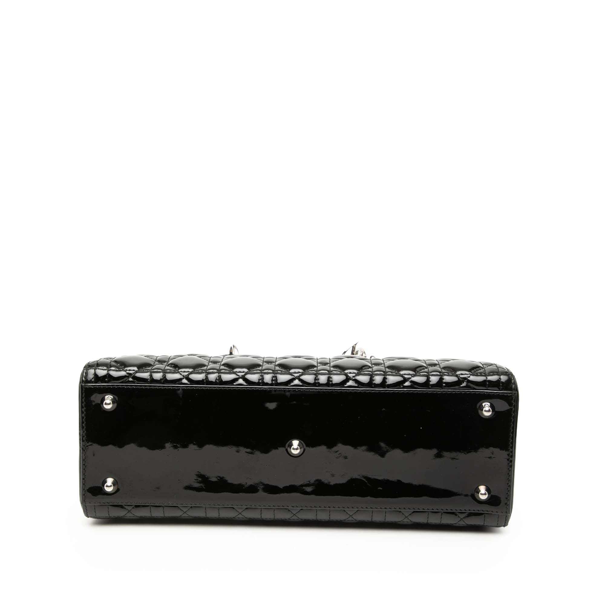 Large Patent Cannage Lady Dior - Image 3
