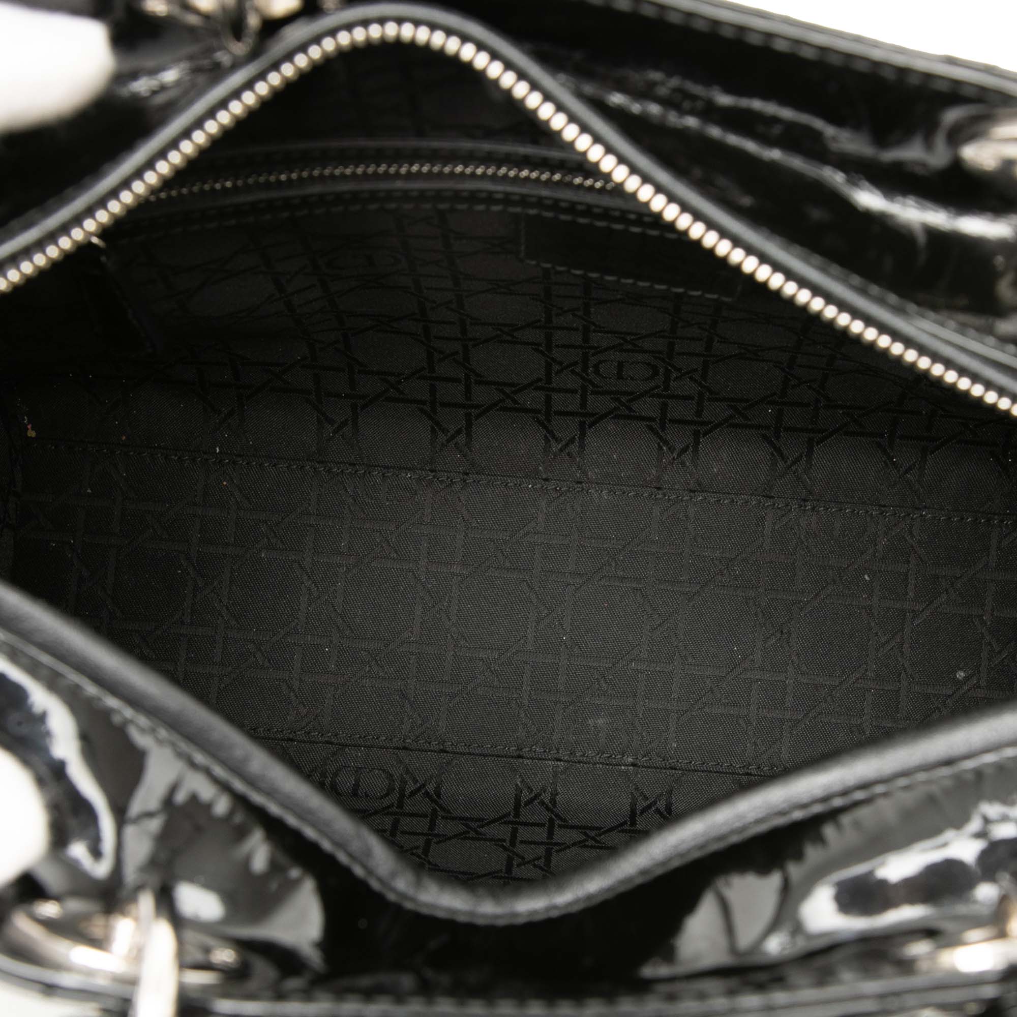 Large Patent Cannage Lady Dior - Image 4