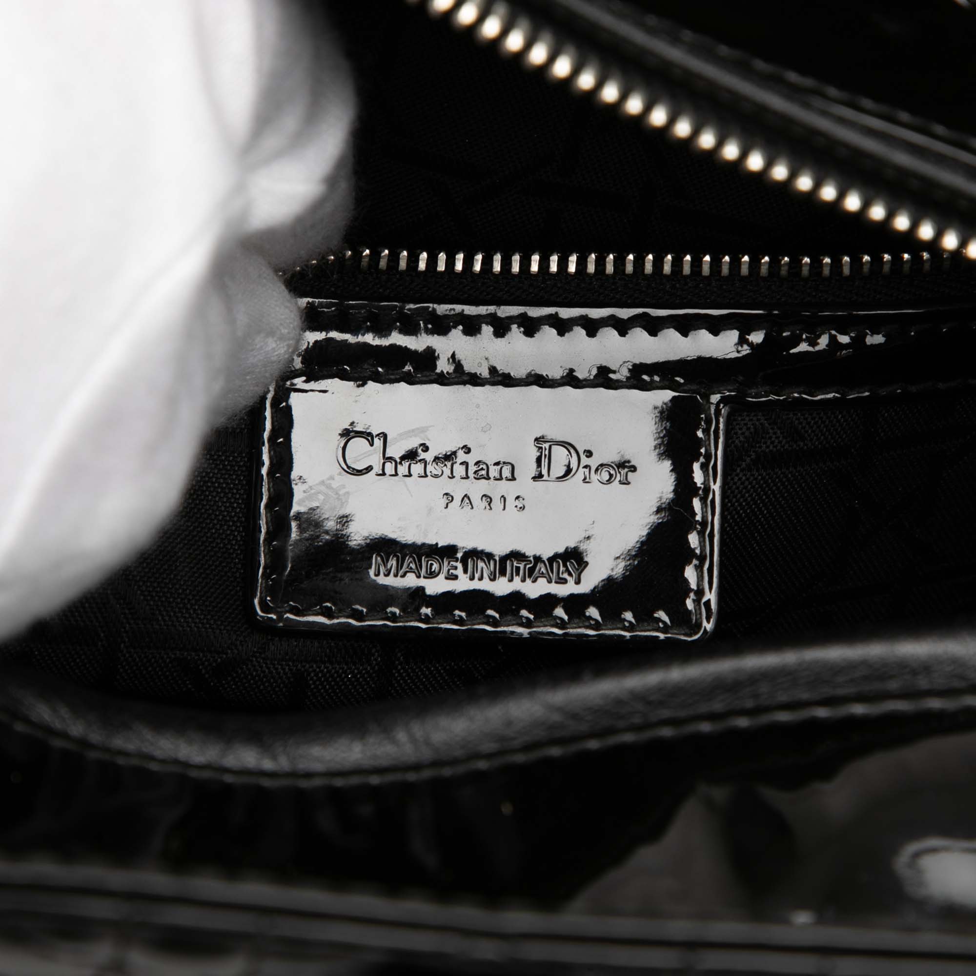 Large Patent Cannage Lady Dior - Image 5