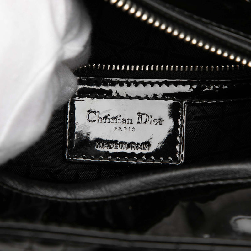 Large Patent Cannage Lady Dior - Image 5