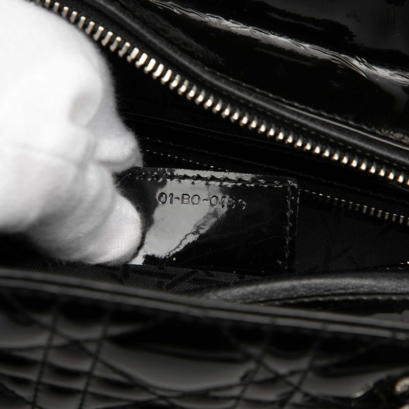 Large Patent Cannage Lady Dior - Image 6