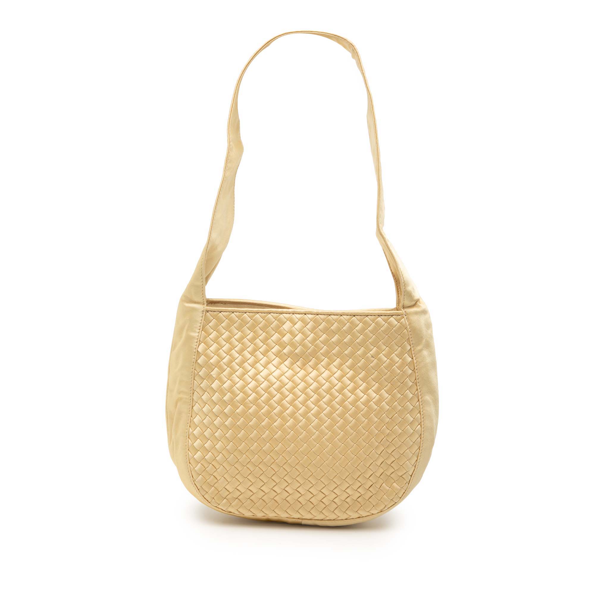 Satin Intrecciato Shoulder Bag - Image 1