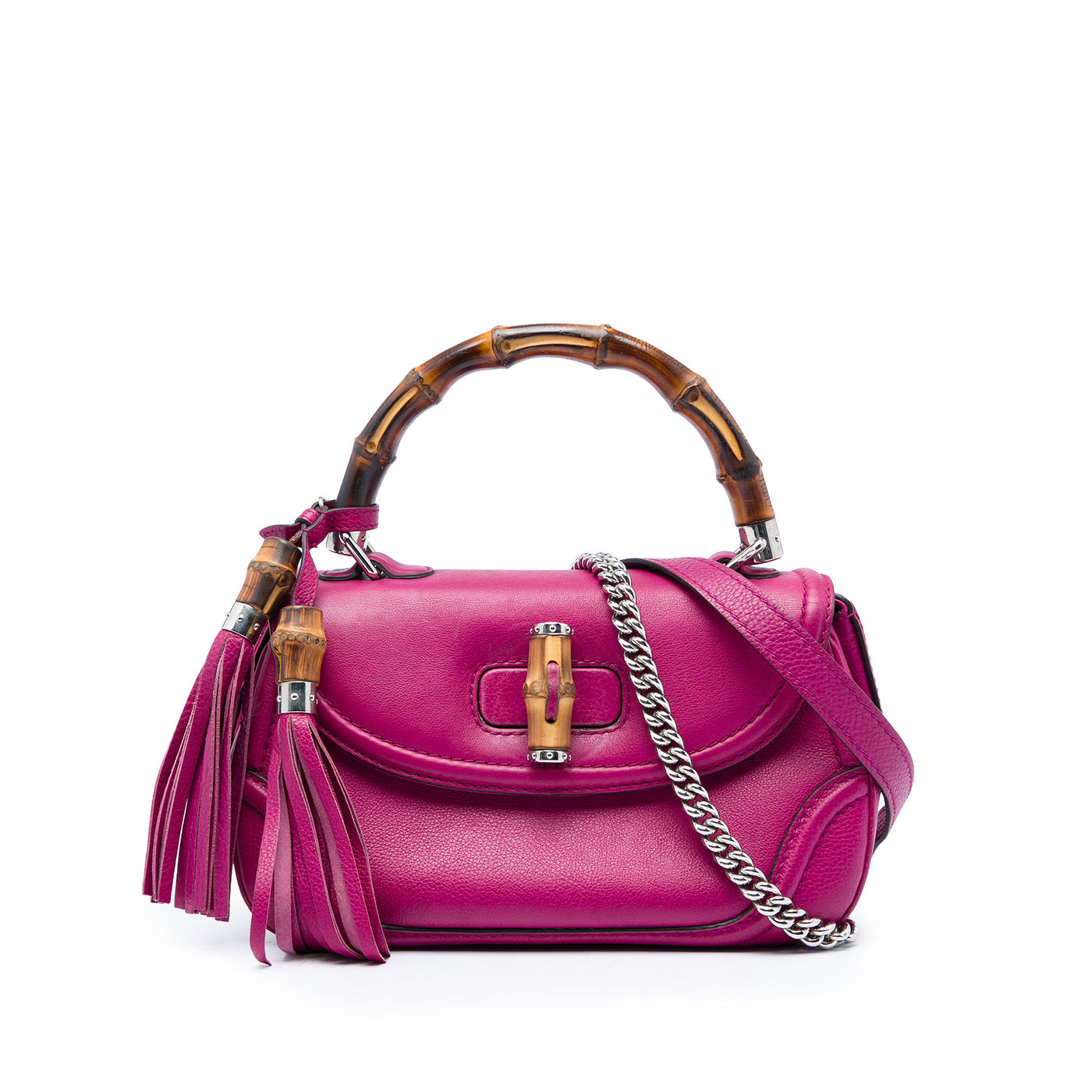 Medium Calfskin Bamboo Top Handle Bag - Image 1