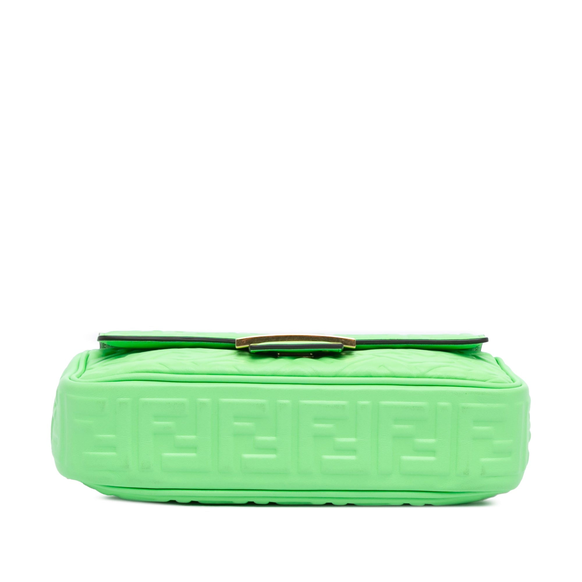 Zucca Embossed Leather Chain Midi Baguette - Image 3
