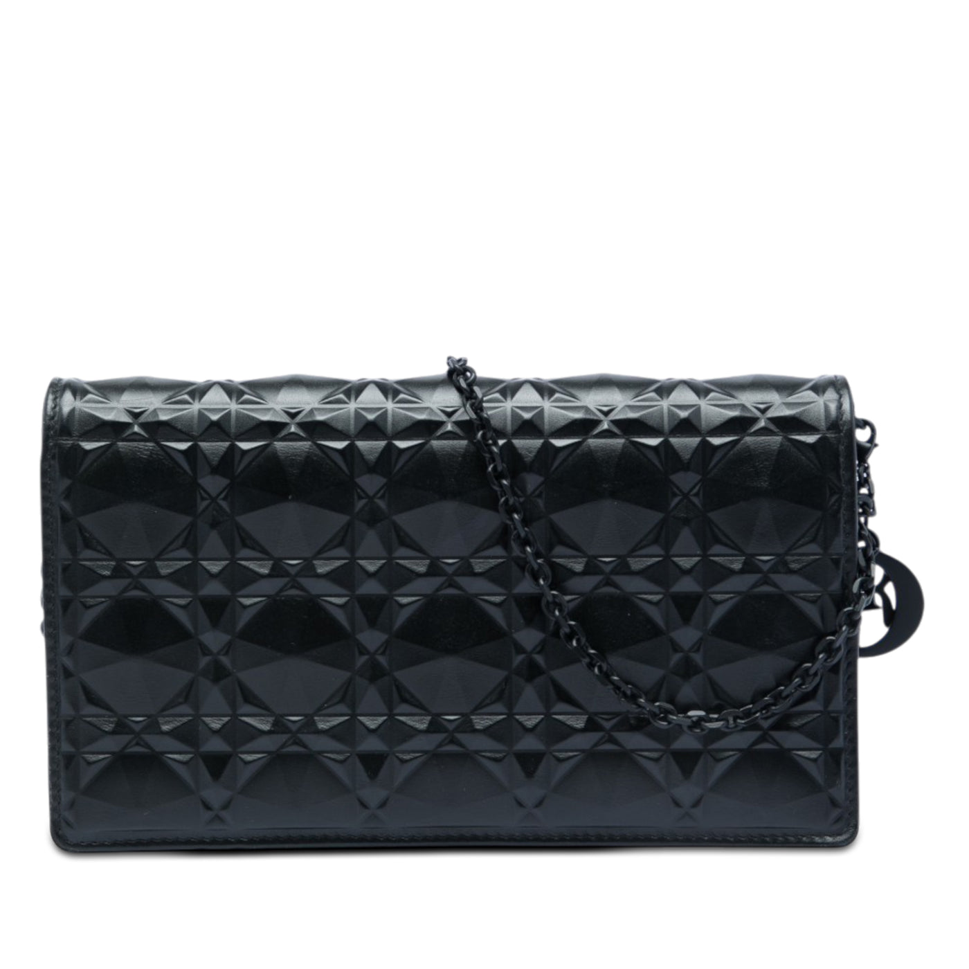Calfskin Cannage Diamond Lady Dior Wallet On Chain - Image 1