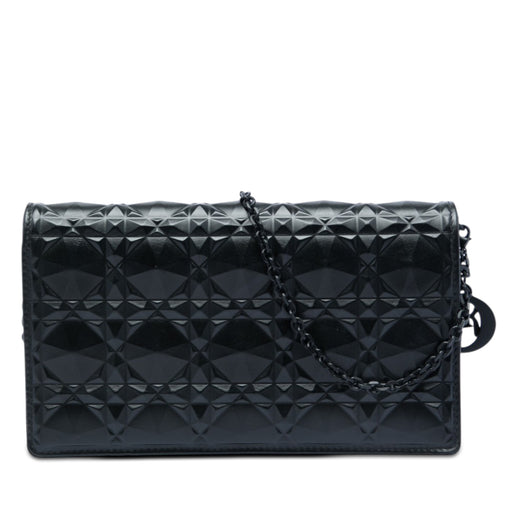 Calfskin Cannage Diamond Lady Dior Wallet On Chain - Image 1