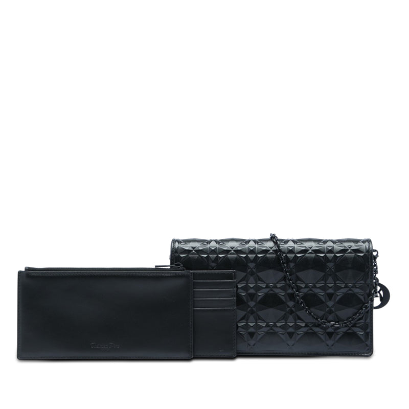 Calfskin Cannage Diamond Lady Dior Wallet On Chain - Image 7