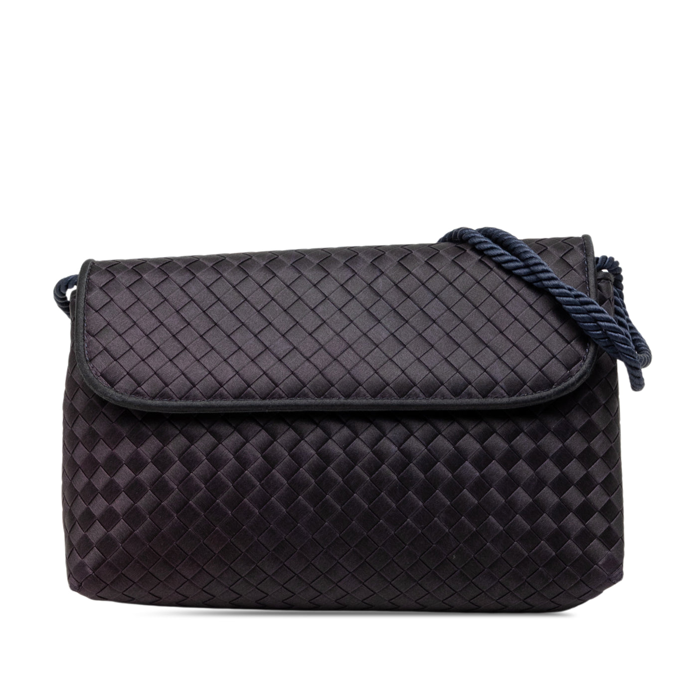 Satin Intrecciato Shoulder Bag - Image 1