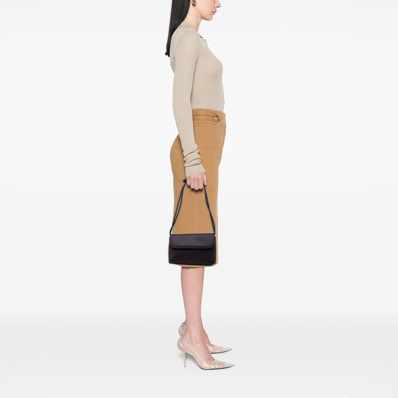 Satin Intrecciato Shoulder Bag - Image 6