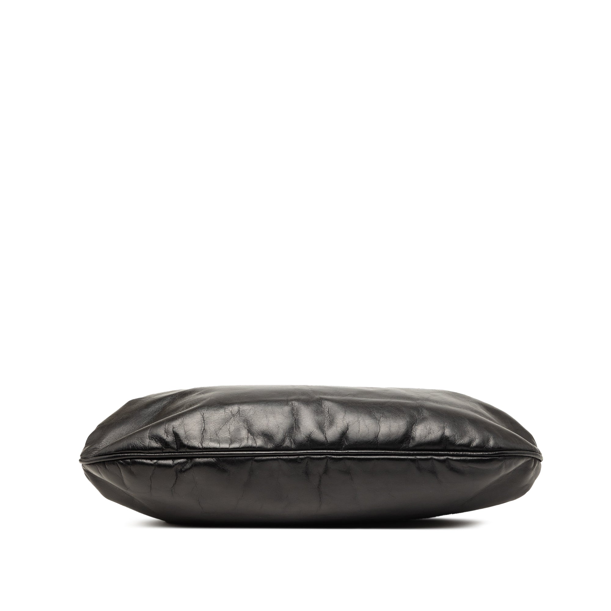 Glazed Calfskin Kiss Lock Frame Shoulder Bag - Image 3