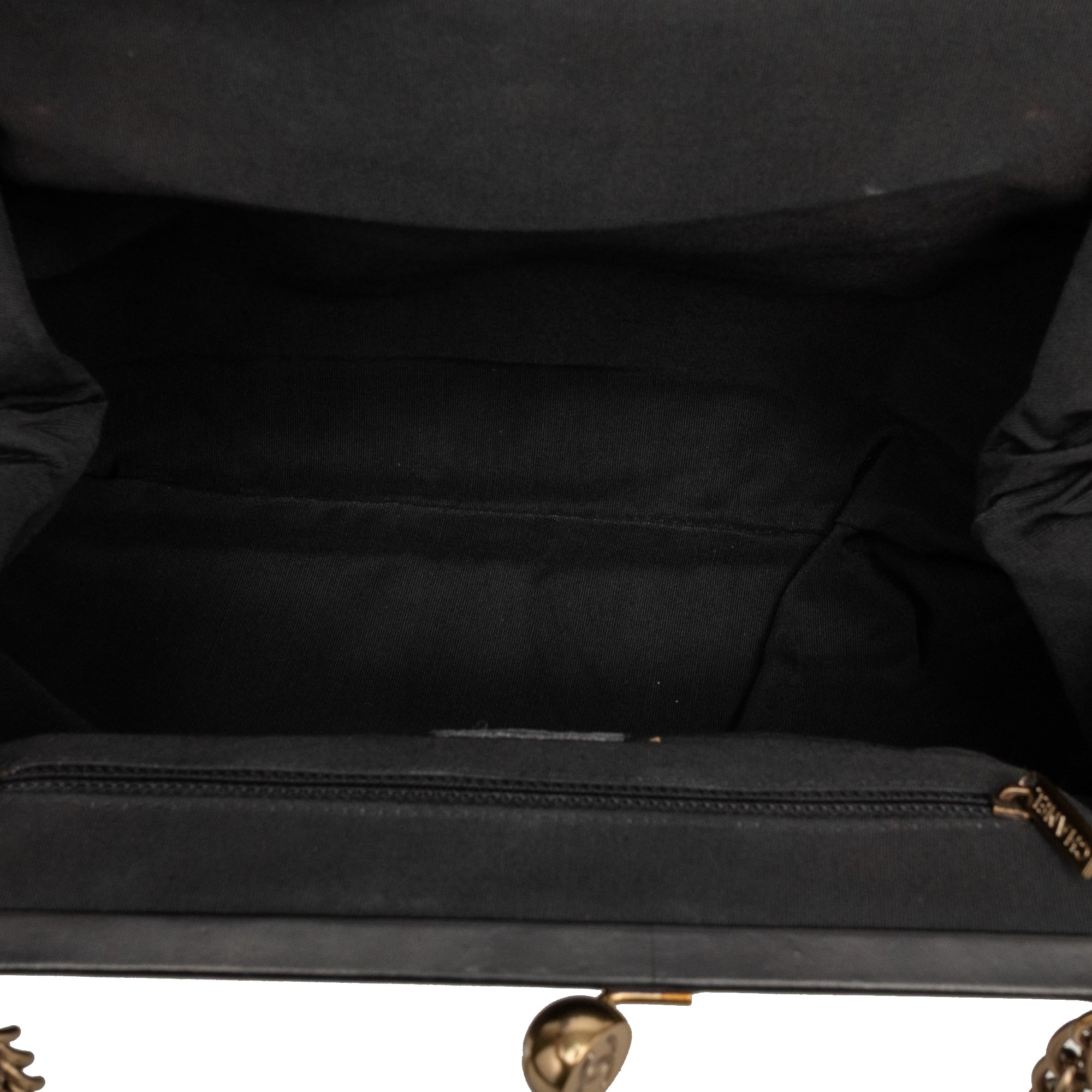 Glazed Calfskin Kiss Lock Frame Shoulder Bag - Image 4