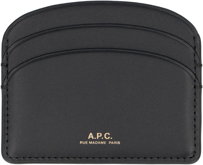 A.p.c. Lune Card Case — Black Cotton Wallets & Purses