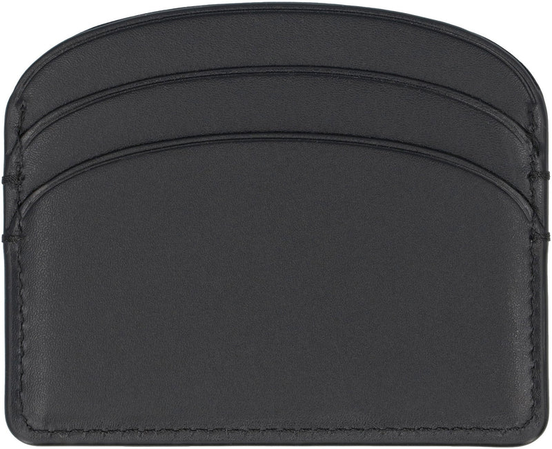 A.p.c. Lune Card Case — Black Cotton Wallets & Purses
