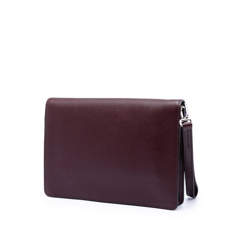 Saffiano Double Lock Convertible Clutch - Image 2