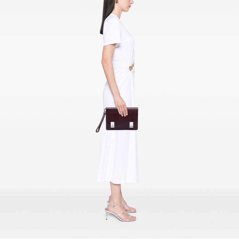 Saffiano Double Lock Convertible Clutch - Image 5
