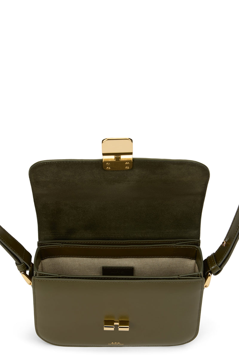 A.p.c. Grace Shoulder Bag — Green Leather