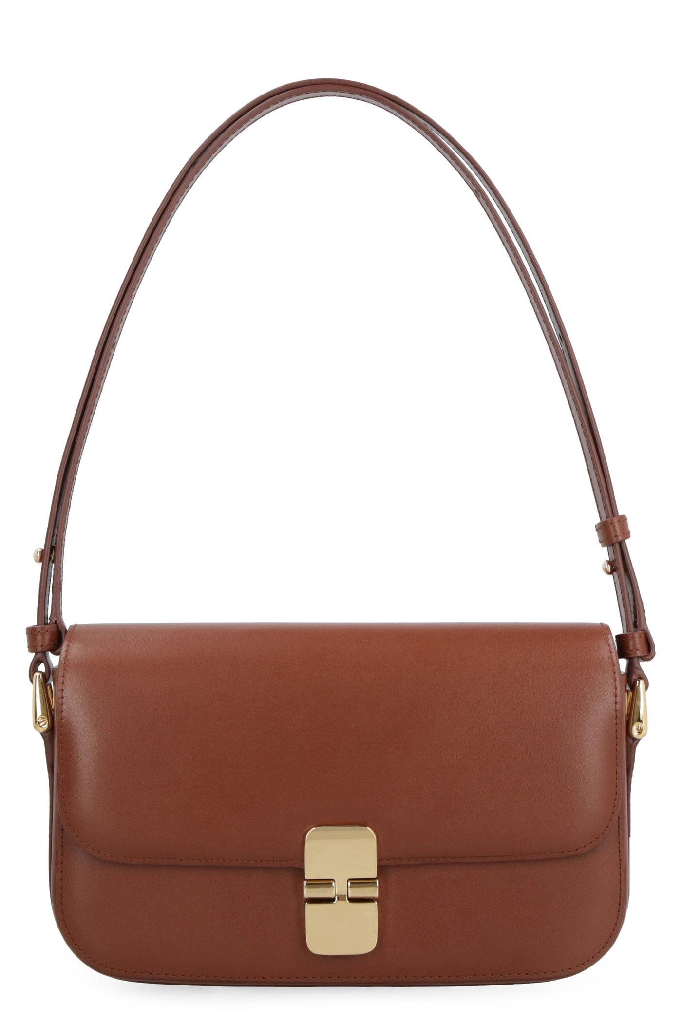 A.p.c. Grace Shoulder Bag — Brown Cow Hide