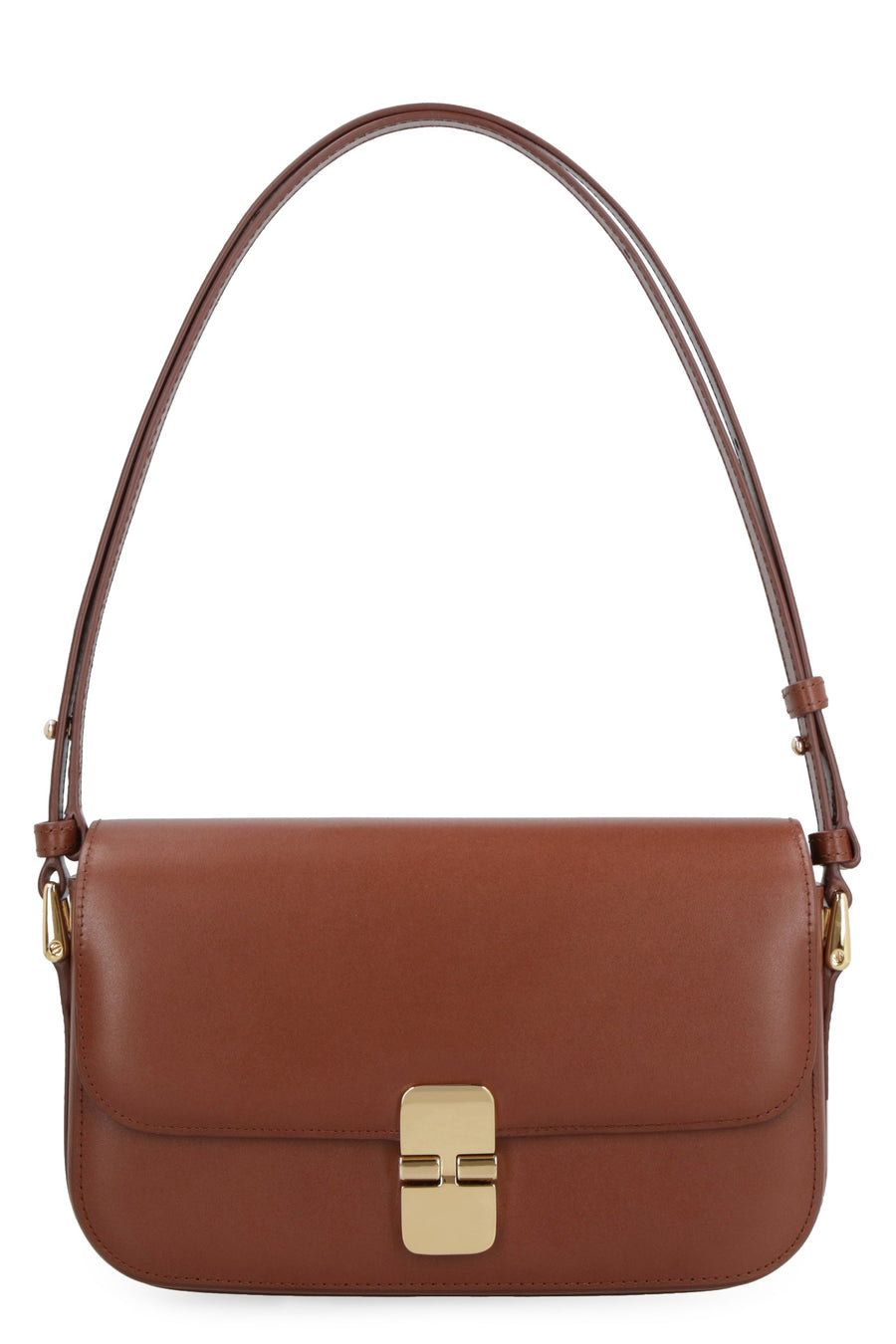 A.p.c. Grace Shoulder Bag — Brown Cow Hide