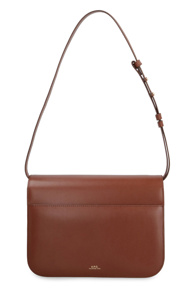 A.p.c. Astra Shoulder Bag — Brown Calfskin