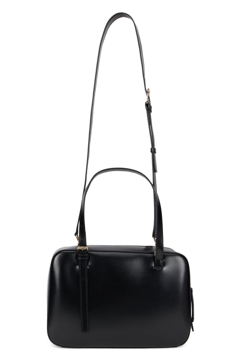 A.p.c. Glossy Calfskin Top Handle Bag — Black