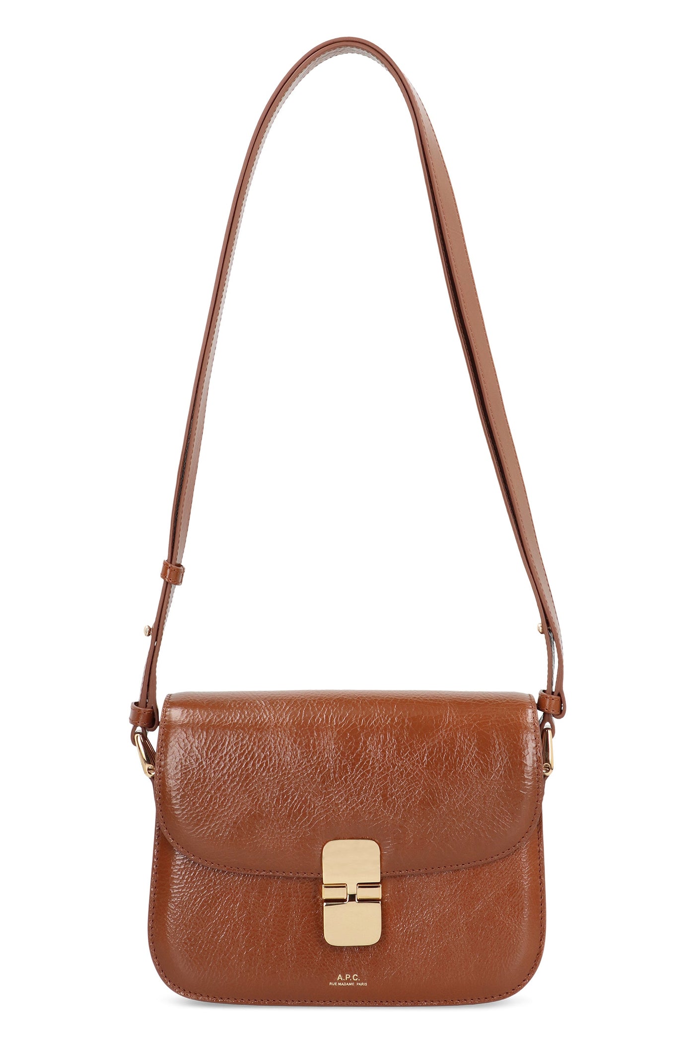 A.p.c. Grace Shoulder Bag — Brown Cowhide