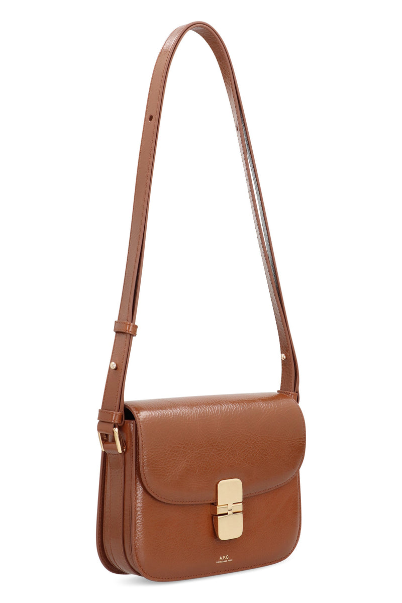 A.p.c. Grace Shoulder Bag — Brown Cowhide