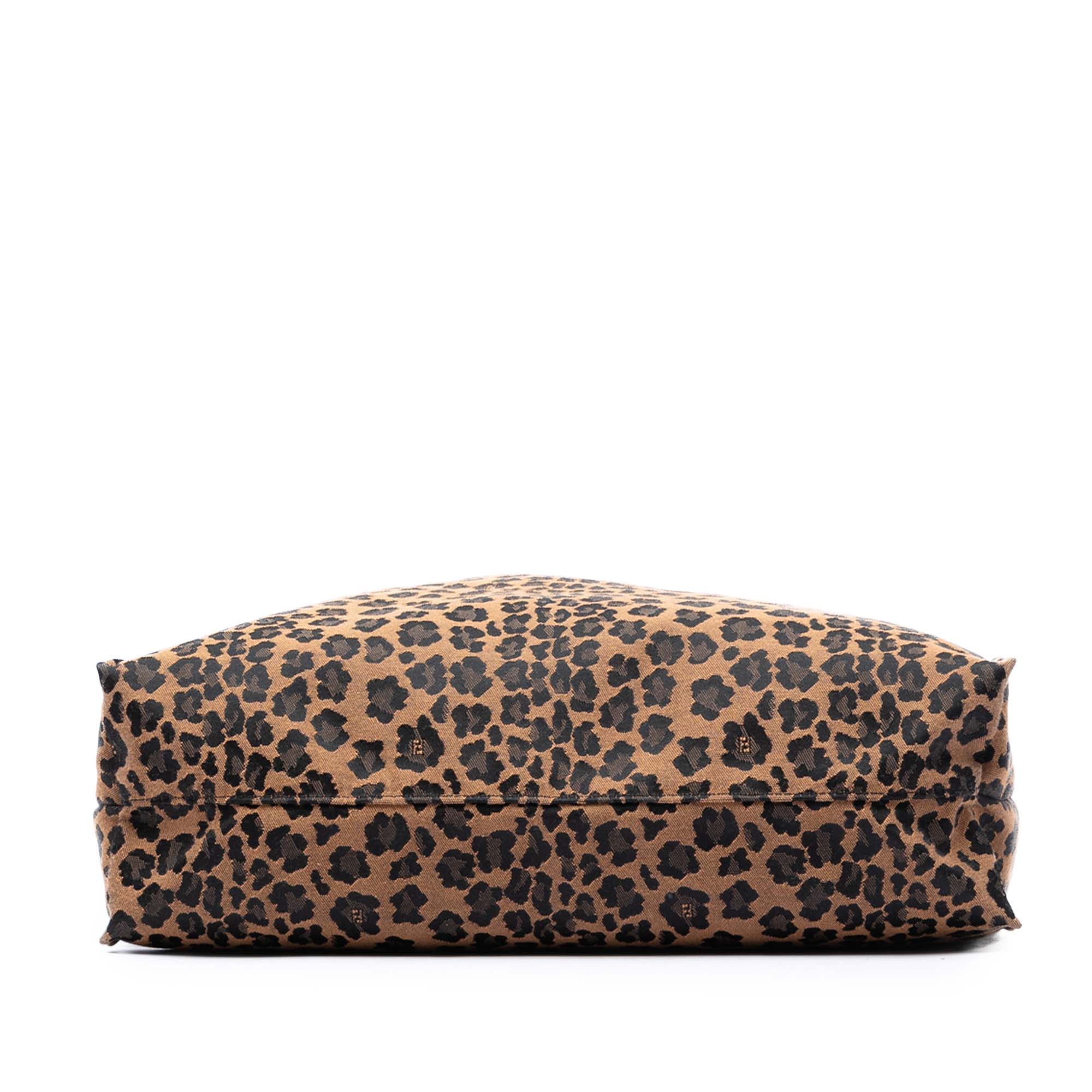 Leopard Printed Canvas Shopping Tote - Image 3