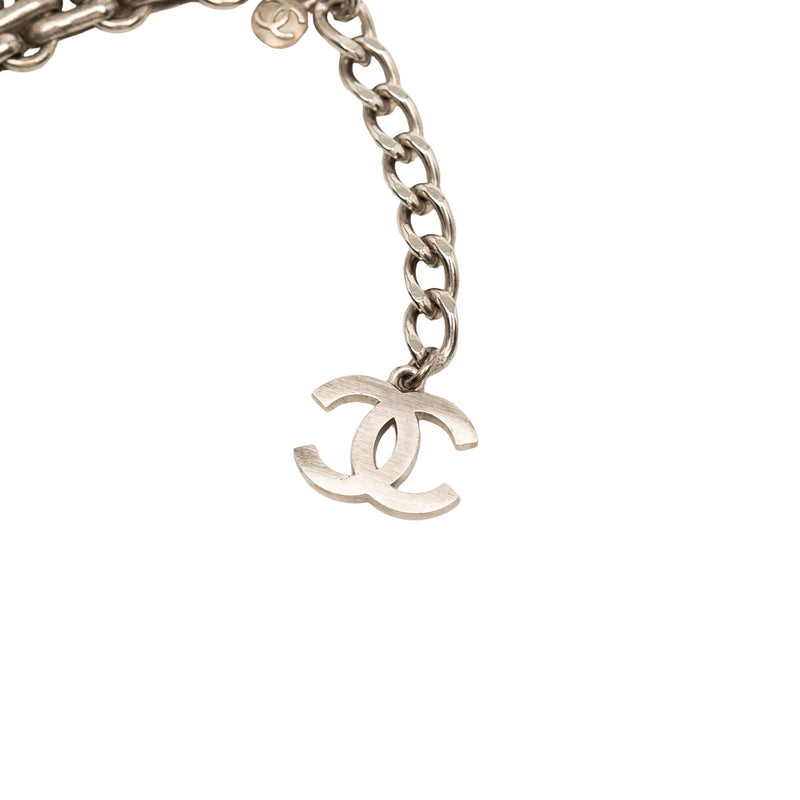 CC Brass Faux Pearl Resin Enamel Charms Necklace - Image 4
