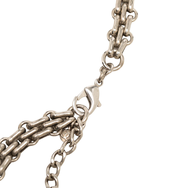 CC Brass Faux Pearl Resin Enamel Charms Necklace - Image 5