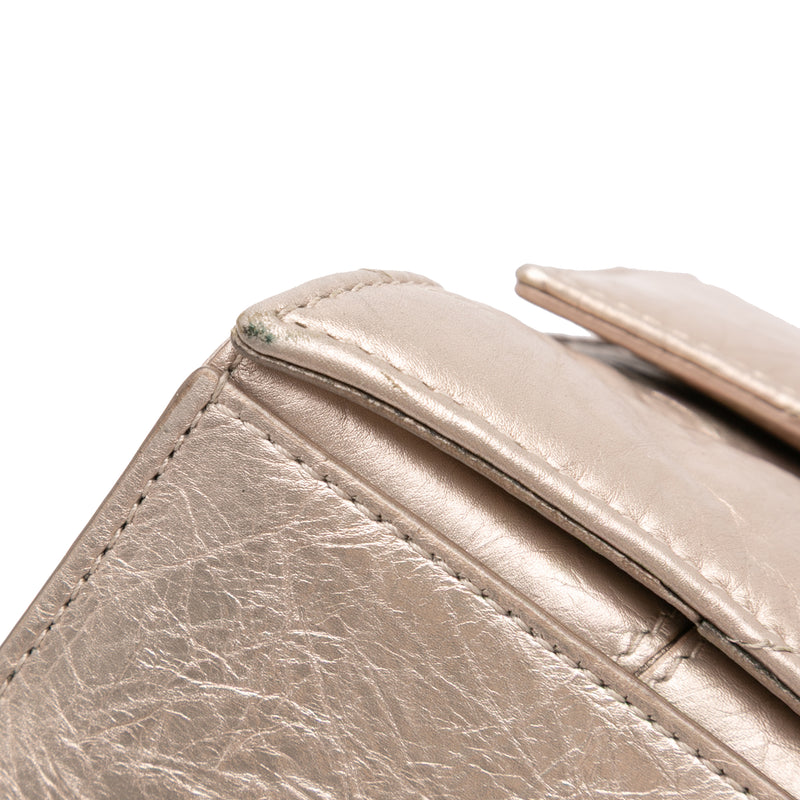 Small Metallic Calfskin Crush Chain Shoulder Bag - Image 7