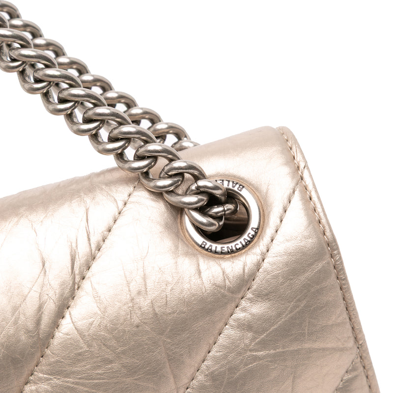 Small Metallic Calfskin Crush Chain Shoulder Bag - Image 8