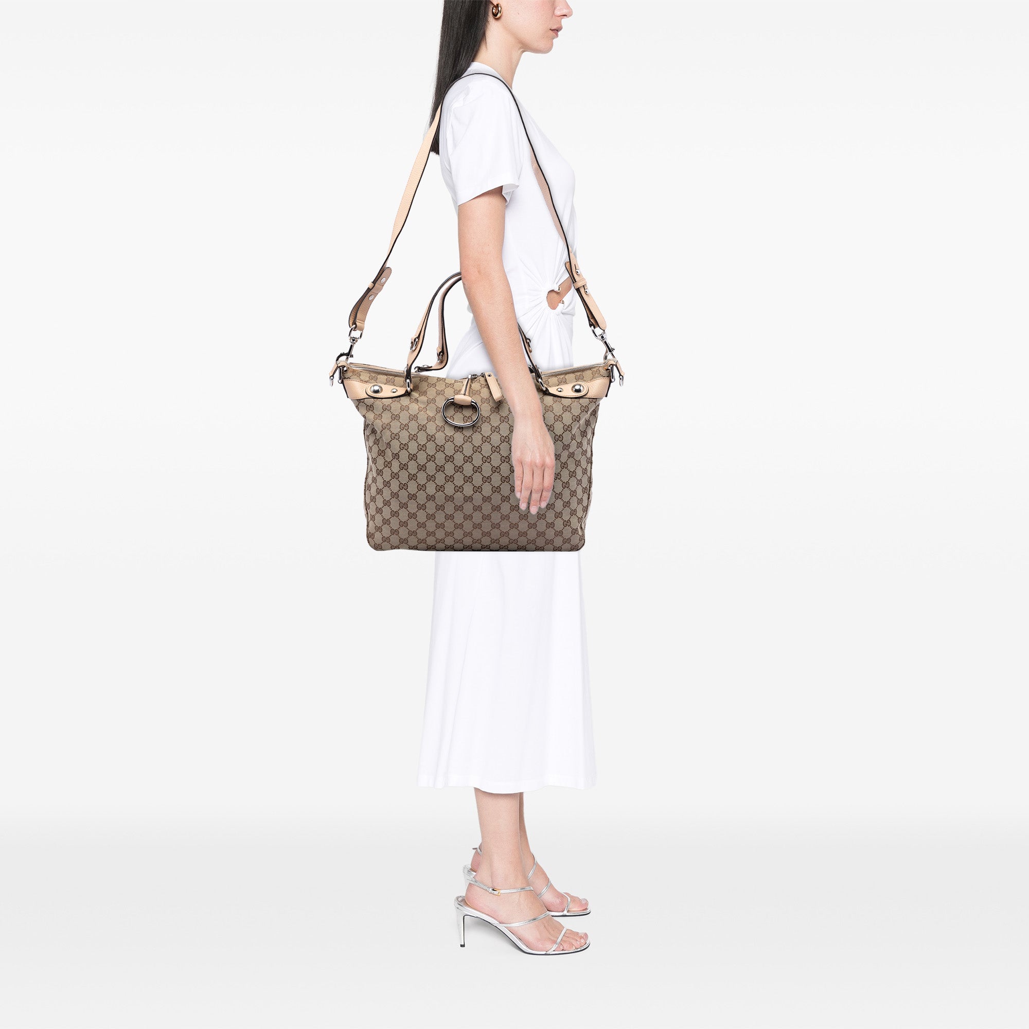 Large GG Canvas Icon Bit Satchel - Image 7