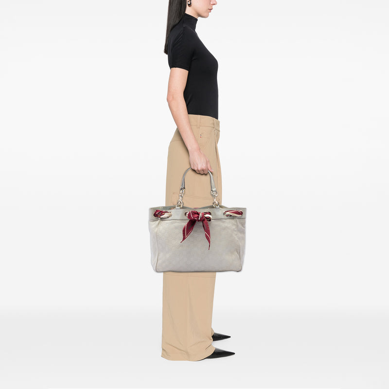 Large Guccissima Positano Scarf Tote - Image 6