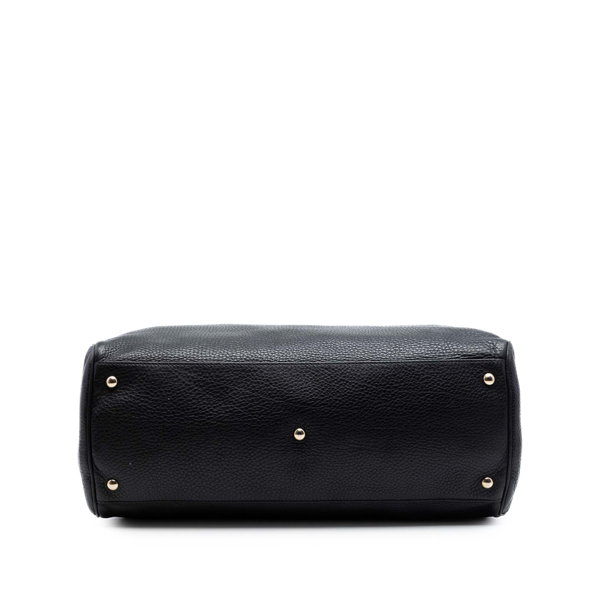 Large Calfskin Bamboo Shopper Satchel - Image 3