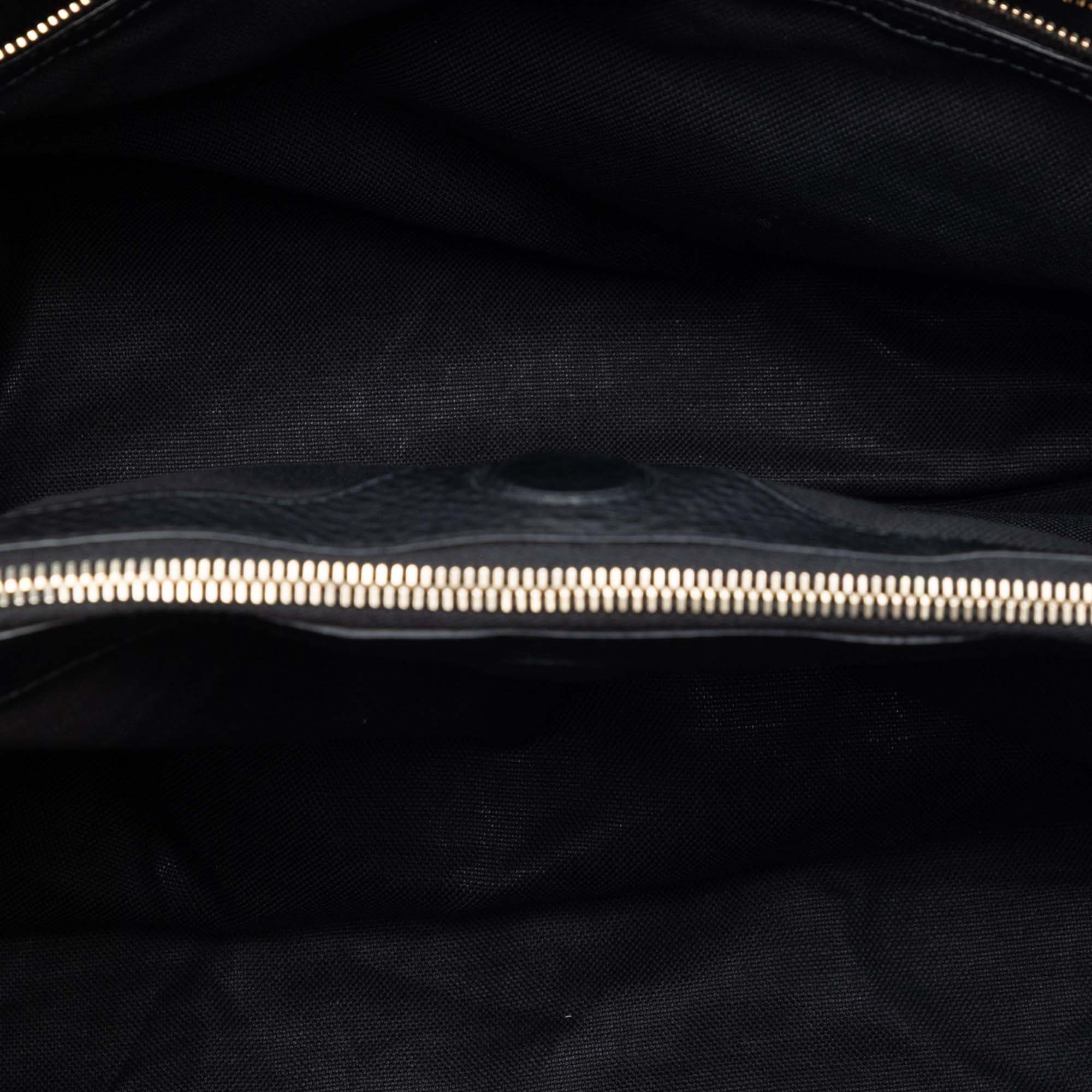Large Calfskin Bamboo Shopper Satchel - Image 4