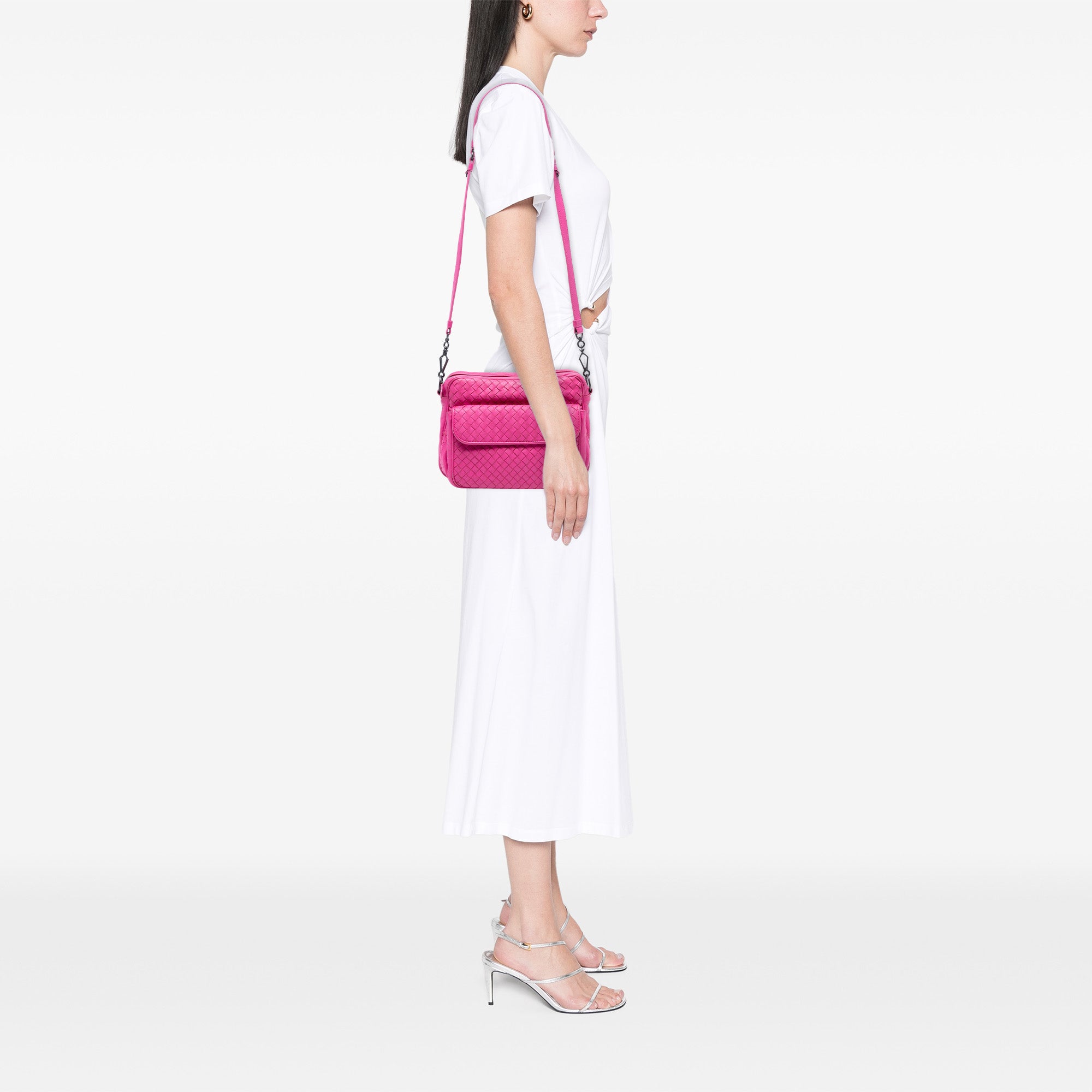 Nappa Intrecciato Front Pocket Messenger Bag - Image 7