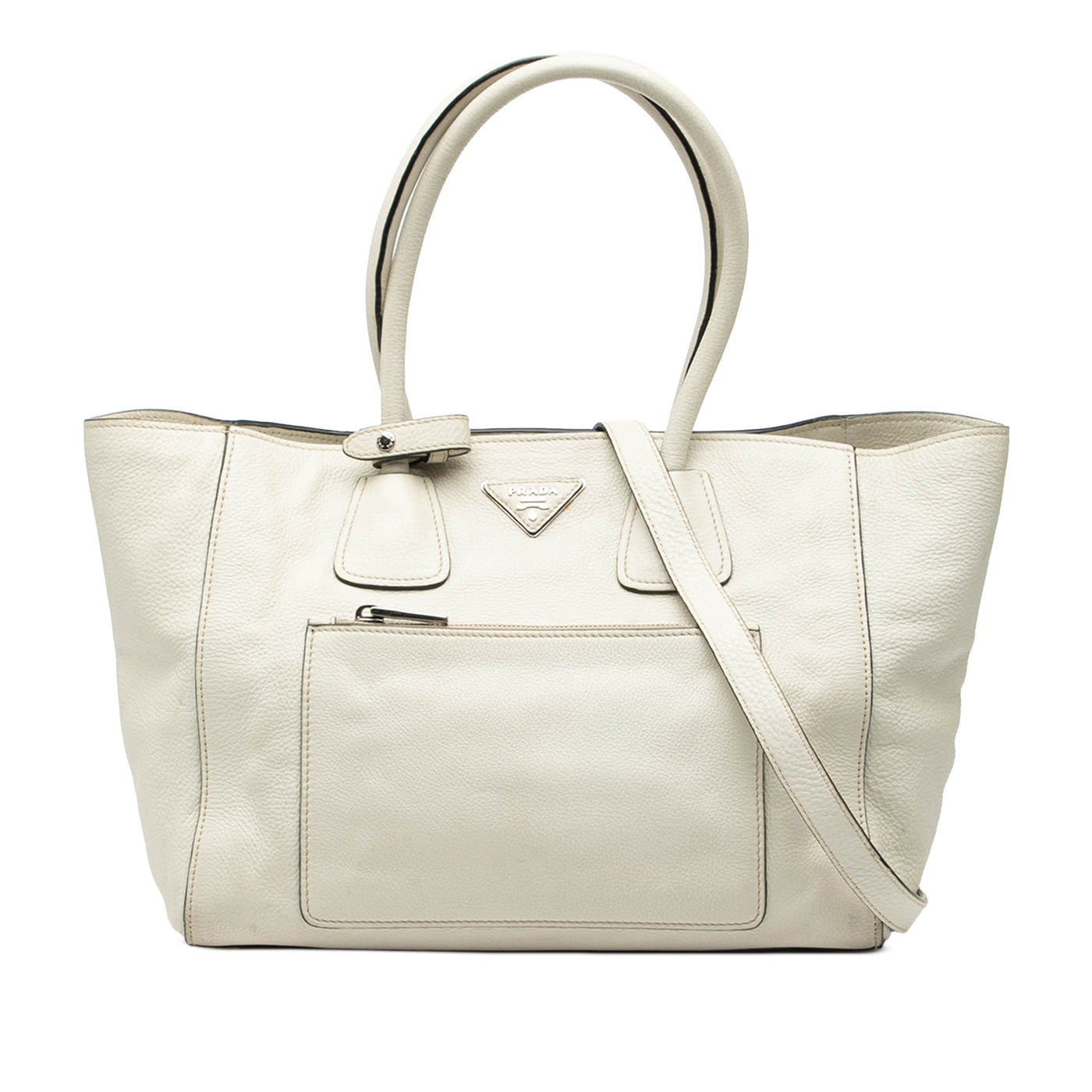 Vitello Daino Front Pocket Open Convertible Tote - Image 1