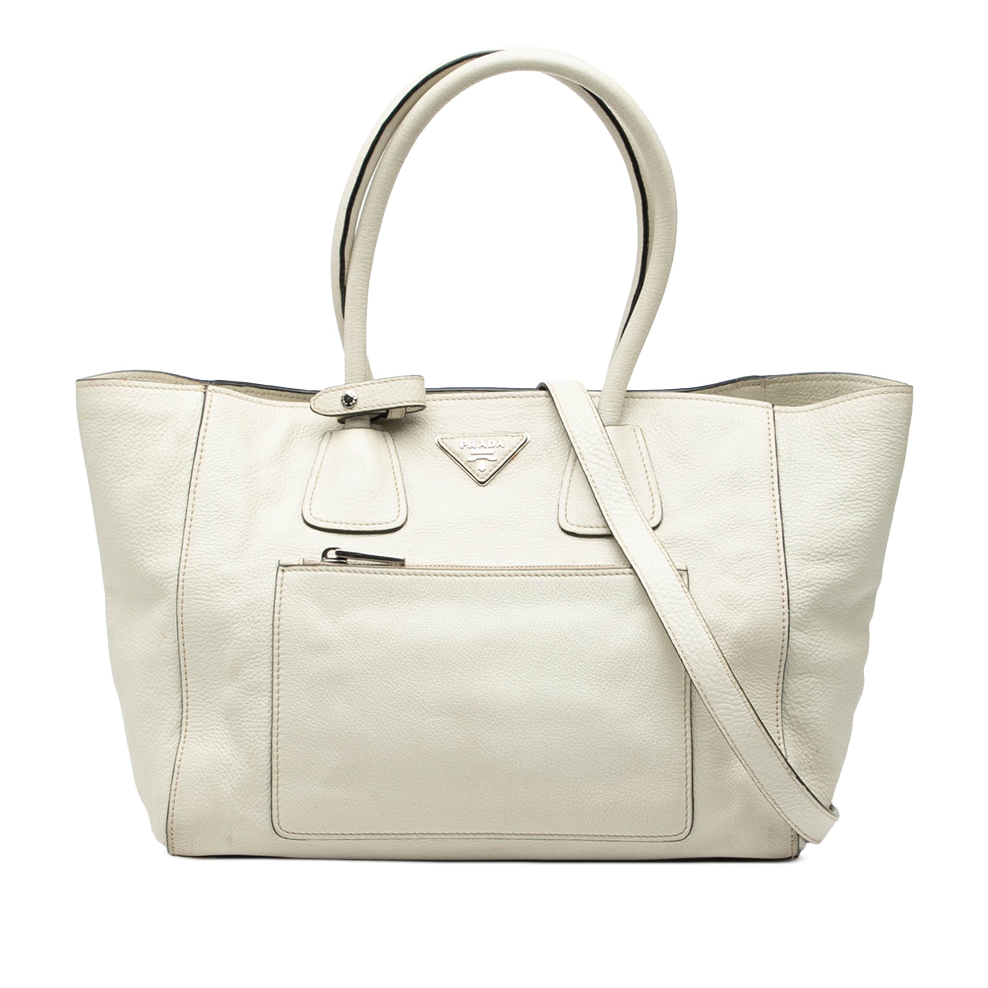 Vitello Daino Front Pocket Open Convertible Tote - Image 1