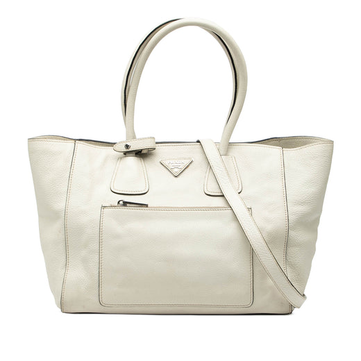 Vitello Daino Front Pocket Open Convertible Tote - Image 1