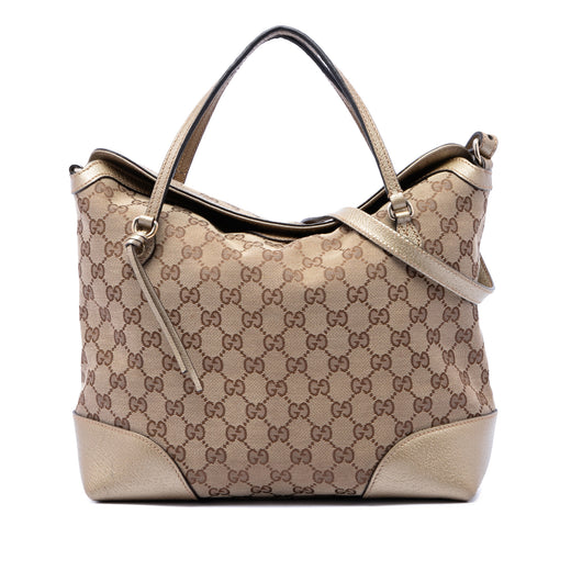 Medium GG Canvas Bree Fold Over Tote - Image 1