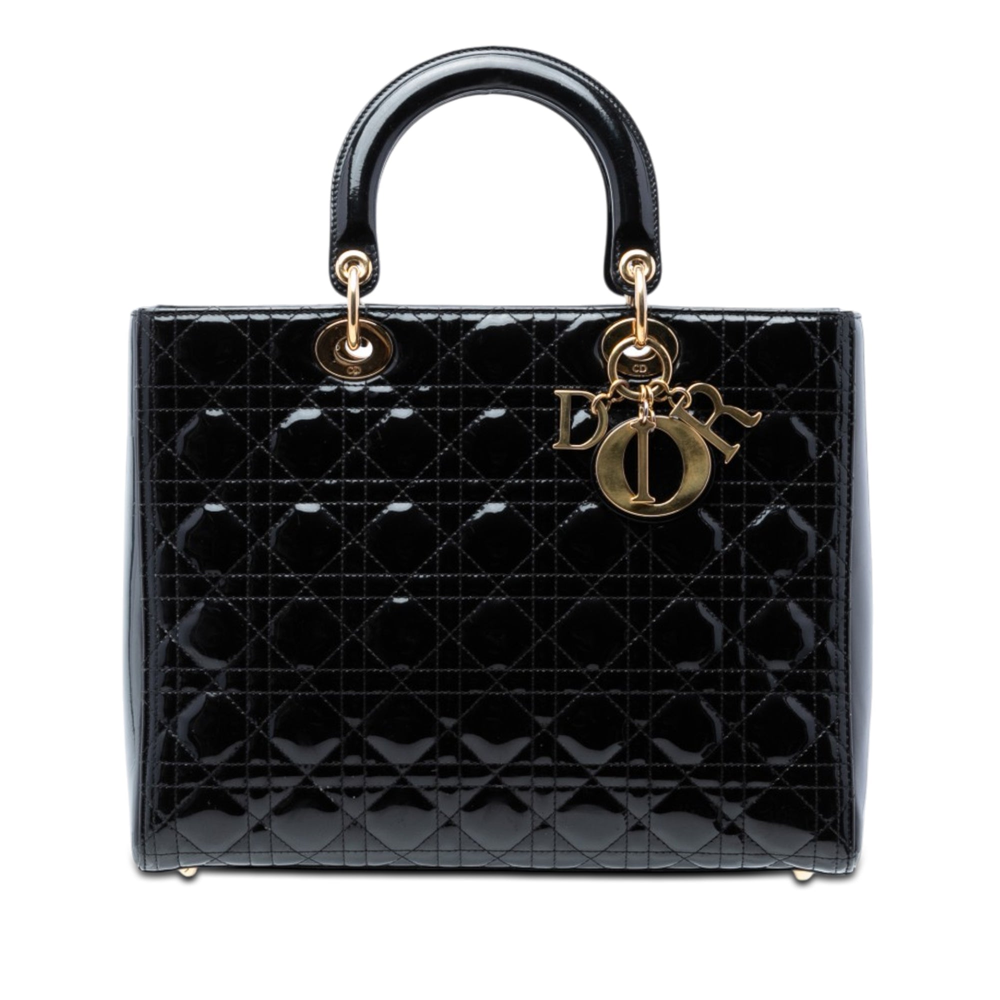 Large Patent Cannage Lady Dior - Image 1