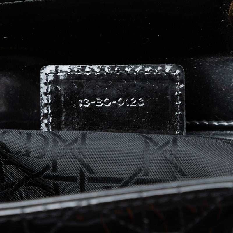 Large Patent Cannage Lady Dior - Image 5