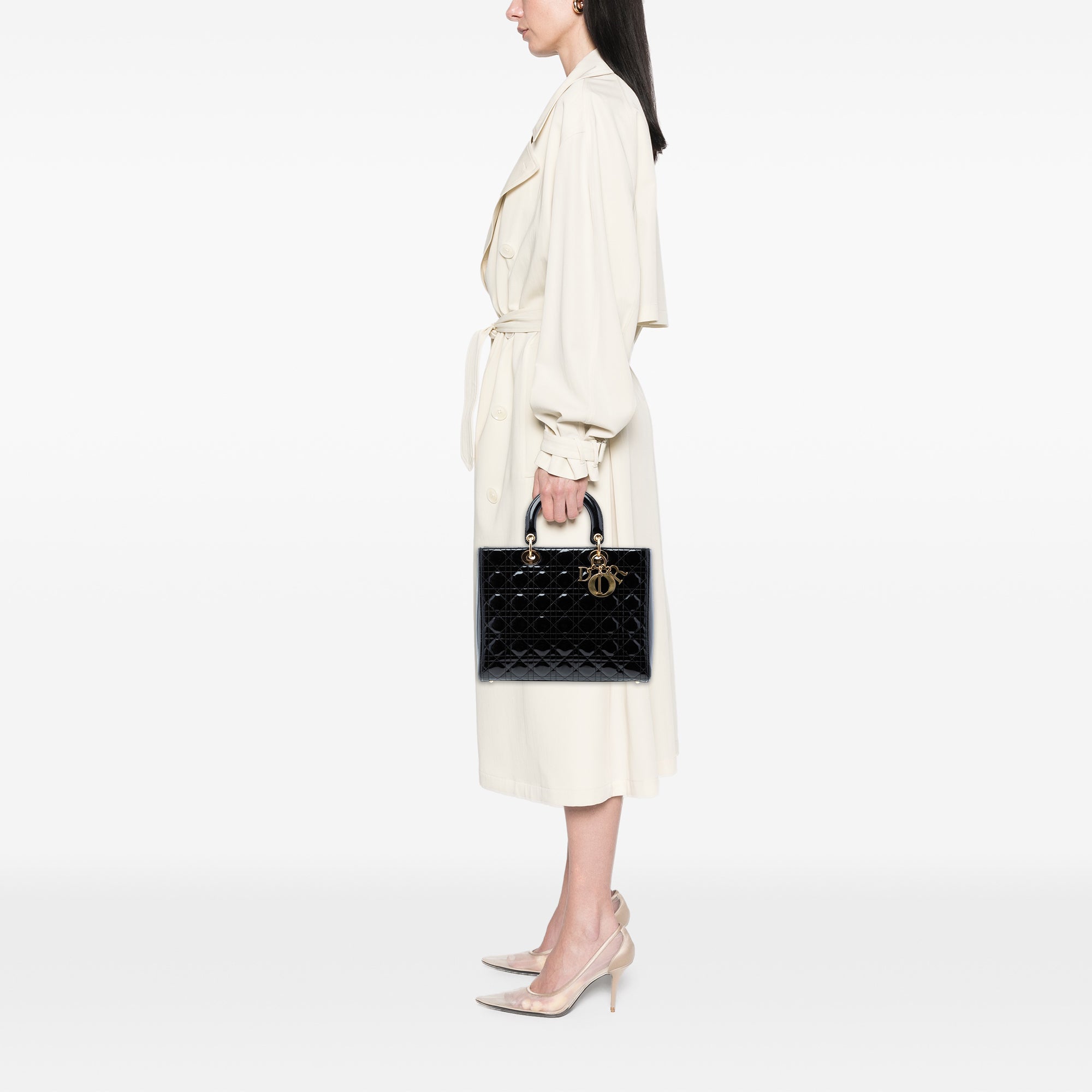 Large Patent Cannage Lady Dior - Image 7